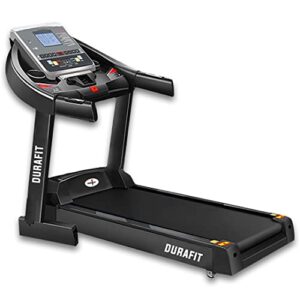 Durafit - Sturdy, Stable and Strong Panther | 5.5 HP Peak DC Motorized Treadmill | Auto Incline | Home Cardio | Max Speed 18 Km/Hr | Max User Weight 130 Kg | Black | Spring Suspension