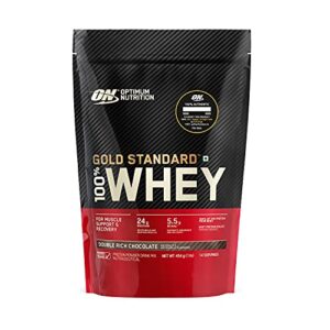 Optimum Nutrition (ON) Gold Standard 100% Whey Protein Powder - 1 lb (Double Rich Chocolate), Primary Source Isolate