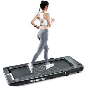 Sparnod Fitness STH-3060 (4 HP Peak) 2 in 1 Foldable Treadmill for Home Cum Under Desk Walking Pad- Slim Enough to be stored Under Bed