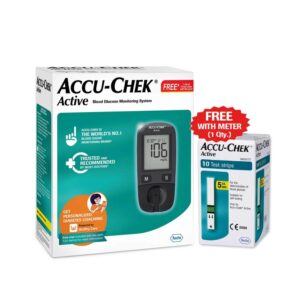 Accu-Chek Active Blood Glucose Glucometer Kit (Inc 10 Strips, 10 Lancets & Lancing Device)