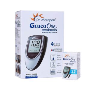 Dr. Morepen GlucoOne Blood Glucose Monitor BG 03 (Inc 25 Strips)